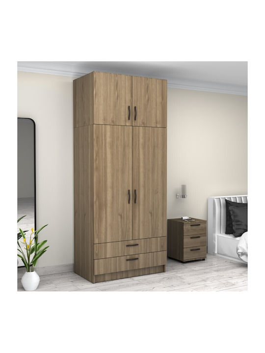 Doppeltür Kleiderschrank Victoria mit Aufsatz W...