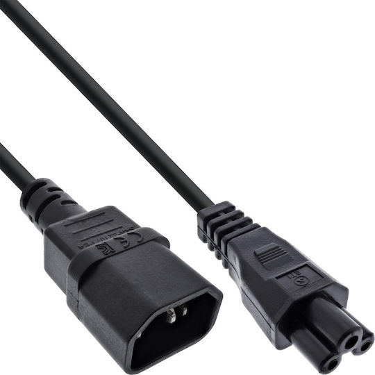 InLine IEC C14 / IEC C5 - IEC C14 / IEC C5 Cable 3m Μαύρο 16553