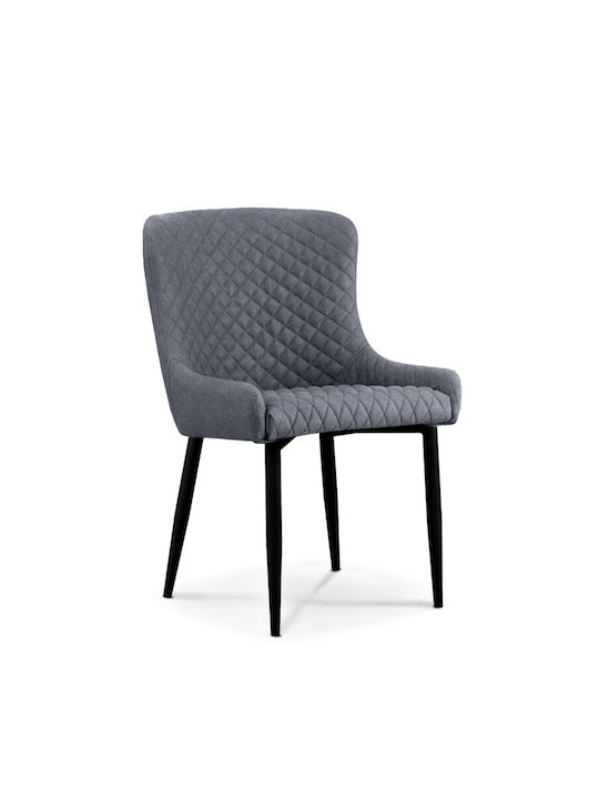 Lion Dining Room Fabric Chair Grey 48x55x50cm