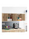 Wall Living Room Cabinet Made of Particle Board Brown 60x30x41cm