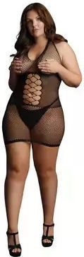Desire Plus Size Kleid mit offenem Boden
