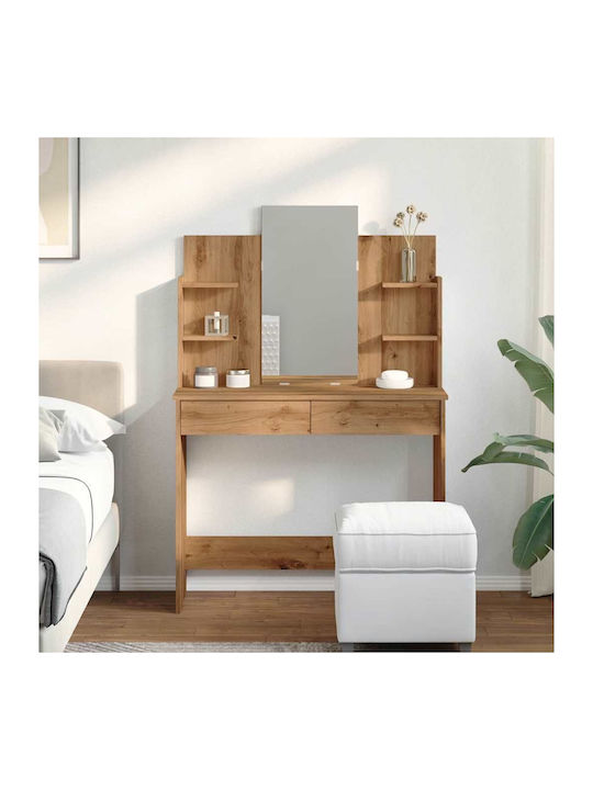 Подова Спална Тоалетка Дървена Artisan Oak с Ог...