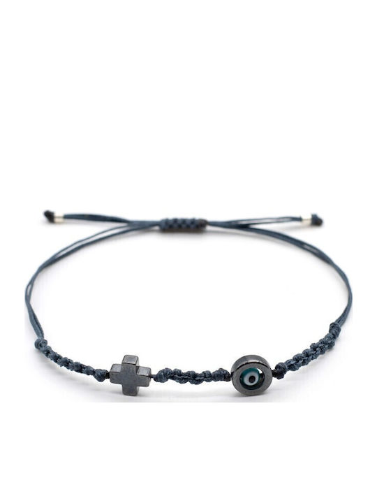 Irmelia Men's Bracelet with Cross design made of Silver