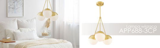 Toolight Lustră Auriu Glob