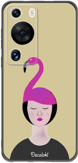Pink Flamingo Back Cover Silicon Multicolor (Huawei P60 Pro)