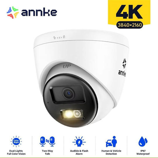 Annke I91DS IP Surveillance Camera 4K Waterproof with Two-Way Communication and Lens 2.8mm