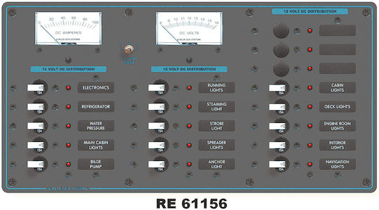 Πινακας Ρευματος 12v 18+3 Θεσεων Blue Sea Systems 18.rε.61156