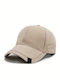 Șapcă de Baseball Luciano Faketti Catifea Unisex Casual Culoare Solidă R Linii Brodate Șapcă 100% Spălabilă Manual Bej