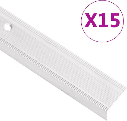vidaXL Προφίλ Αλουμινίου για Σκαλοπάτια 90x90x3εκ.