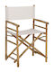 Director's Chair Bamboo White 1pcs 58x46x90cm.