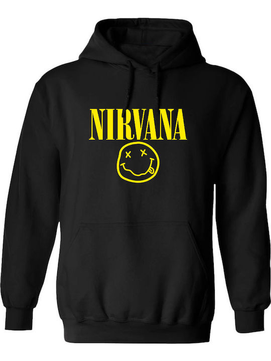 Hanorac Nirvana Față Artă Rock Avenue Negru