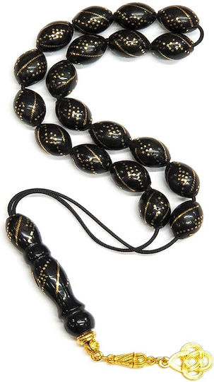 Roloi Komboloi Ebony Worry Beads Black 30cm