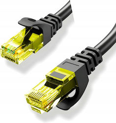 Network Cable Patchcord U/UTP Cat.6 RJ45 to RJ45 25m Black Internet