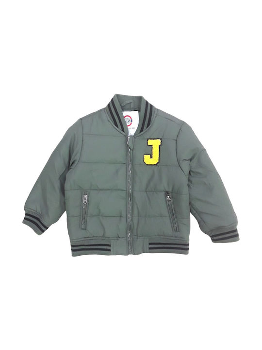 Joyce Kids Quilted Jacket Chaki