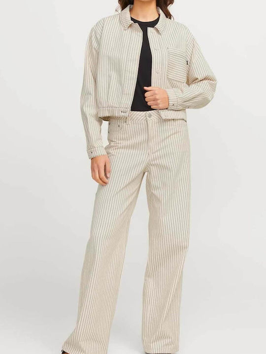 Tokyo Damen Stoff Hose Blanc De Blanc