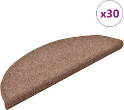 Vidaxl Стълбищни постелки 30 броя кафяви 56x17x...