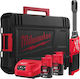 Milwaukee FPTR-202X Electric Ratchet 1/4 Inch Battery 12V 2x2Ah with Carrying Case