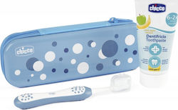 Chicco Set Always A Smile Indigo Toothpaste Apple Banana 6-36m 50ml + Toothbrush Soft Bristles