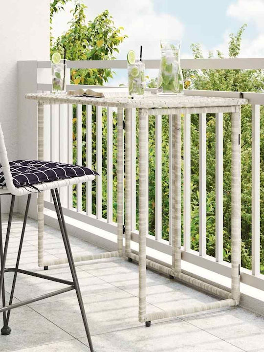Garden Table for Small Spaces Rattan Foldable O...