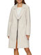 Women's White Coat with Buttons