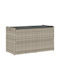 Outdoor Bench Rattan with Chest and Cushions 95x39.5x57cm