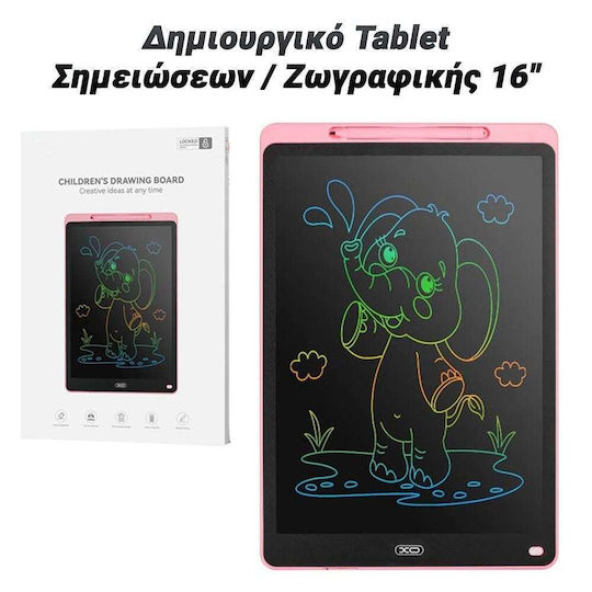 LCD Tableta de scris 16" Roz