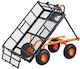 Dump Cart Garden Cart Log Transport Metallic Four-wheel with Maximum Load Weight 181kg 25.5x25.5cm.