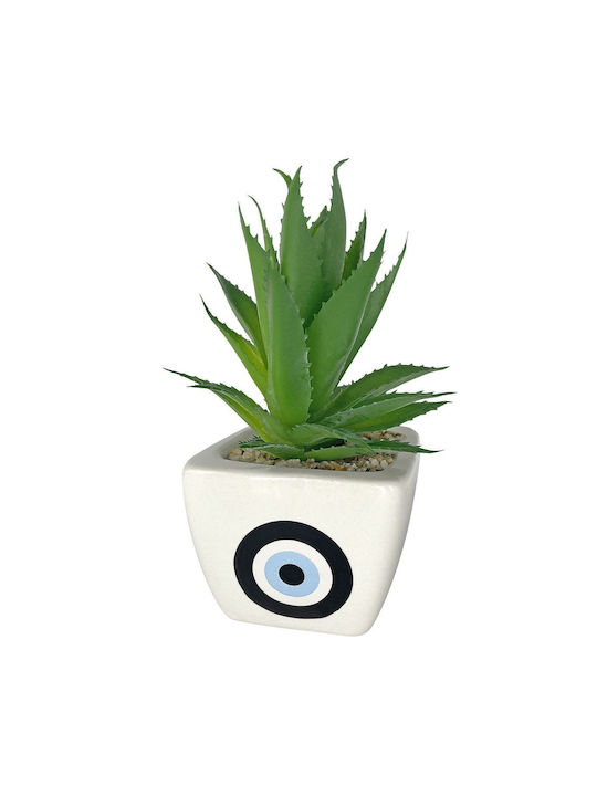 HOMie Artificial Plant in Small Pot White