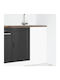 Eckschrank Boden Black 86x46x81.5Stück