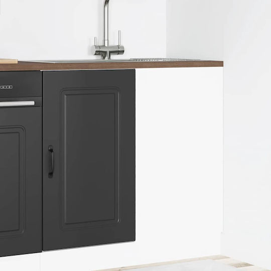 Dulap de Colț pardoseală Negru 86x46x81.5buc
