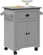 vidaXL Commercial Kitchen Food Cart H80xW72xD45cm