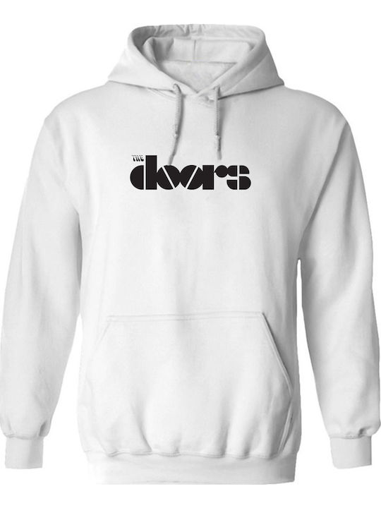 Hoodie Doors Band Logo Name Rock Avenue White