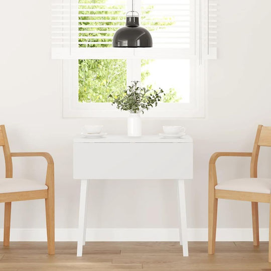 Table Dining Room from Solid Wood White 90x45x75cm