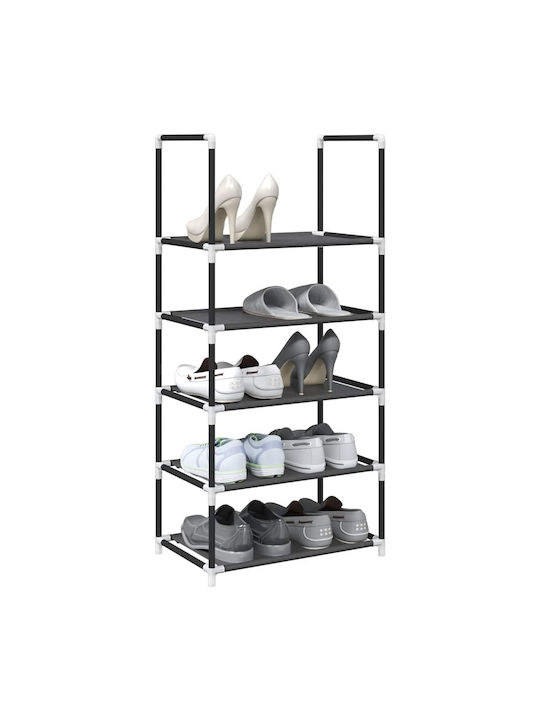 Fabric Shoe Organizer Black 44x28x94cm