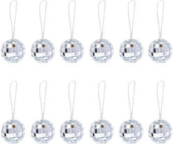 Disco Balls Silver 3cm 12pcs