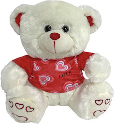 White Teddy Bear Red T-Shirt 30cm Toymarkt 99481 1pc 79-461