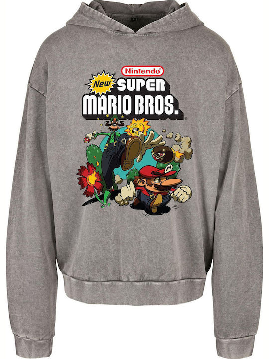 Oversized Premium Hoodie Super Mario Bros Pop Culture Asphalt