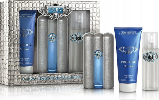 Cuba Prestige Platinum Ανδρικό Σετ με Body Lotion 3τμχ