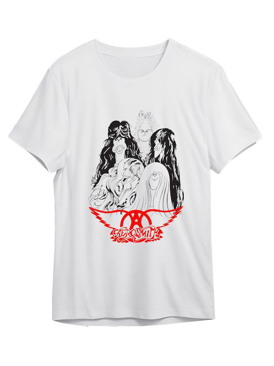 T-shirt Aerosmith Art1 Rock Avenue White