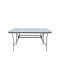 Baleno Outdoor Dinner Free Standing Table with Glass Surface and Metal Frame Anthracite 120x70x72cm