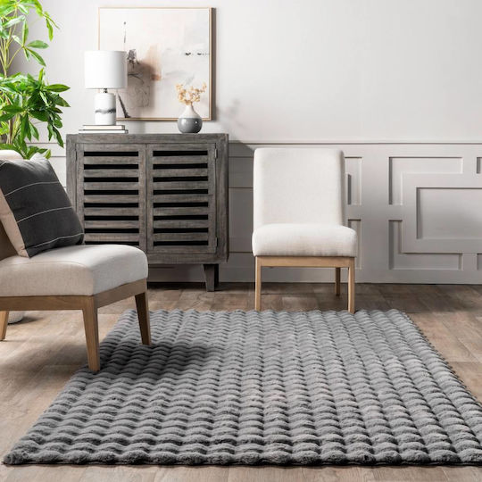 Saray Home Modern Schlafzimmer-Teppichsets Dunkelgrau 3 Stück