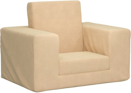 Kids Armchair Beige 52x38x34cm