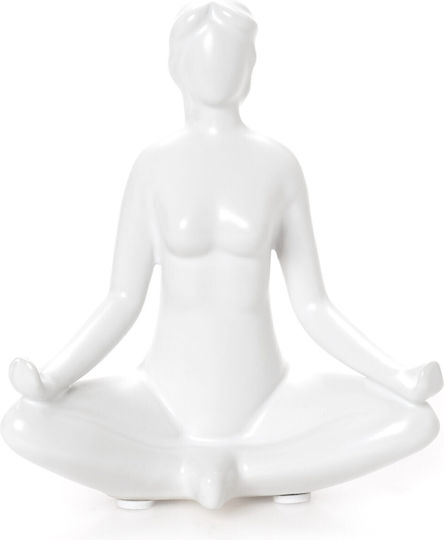 Figurină Mignon Femeie Yoga Lotus Alb 13cm Figurină Mignon Femeie Yoga Lotus Alb 13cm