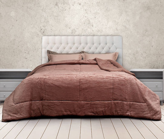 Epavlis Homeware Κουβερτοπάπλωμα Υπέρδιπλο 220x240εκ. Σχ.3021 Σάπιο Μήλο