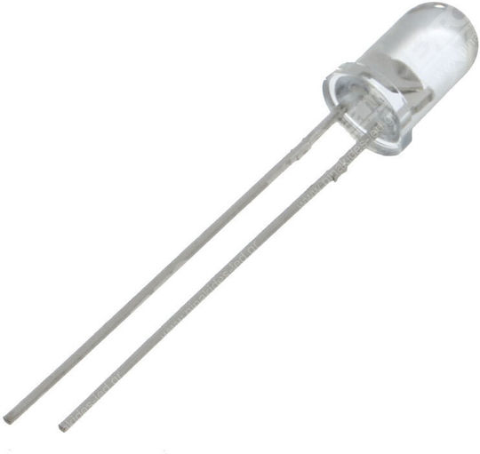 50 Τμχ Λαμπάκια Led Diodes 60 Μοίρες Στρογγυλό 5mm Λευκό