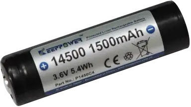Батерия Keeppower 14500 1500mAh с повишена положителна защита