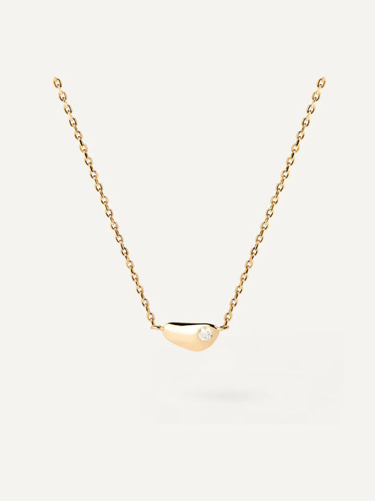 P D Paola Necklace from Gold Plated Silver with Zircon