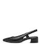 Pumps mit Riemchen & Chunky flacher Absatz Schwarz