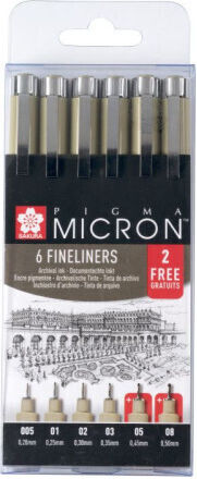Sakura Pigma Micron Zeichenmarker Black 4Stück