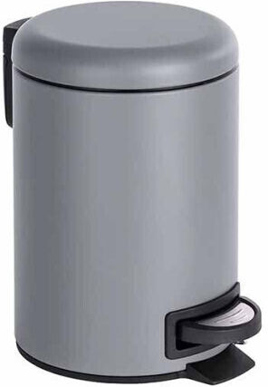 HS Aqua Waste Bin Waste Metallic with Pedal Gray 5lt 1pcs
